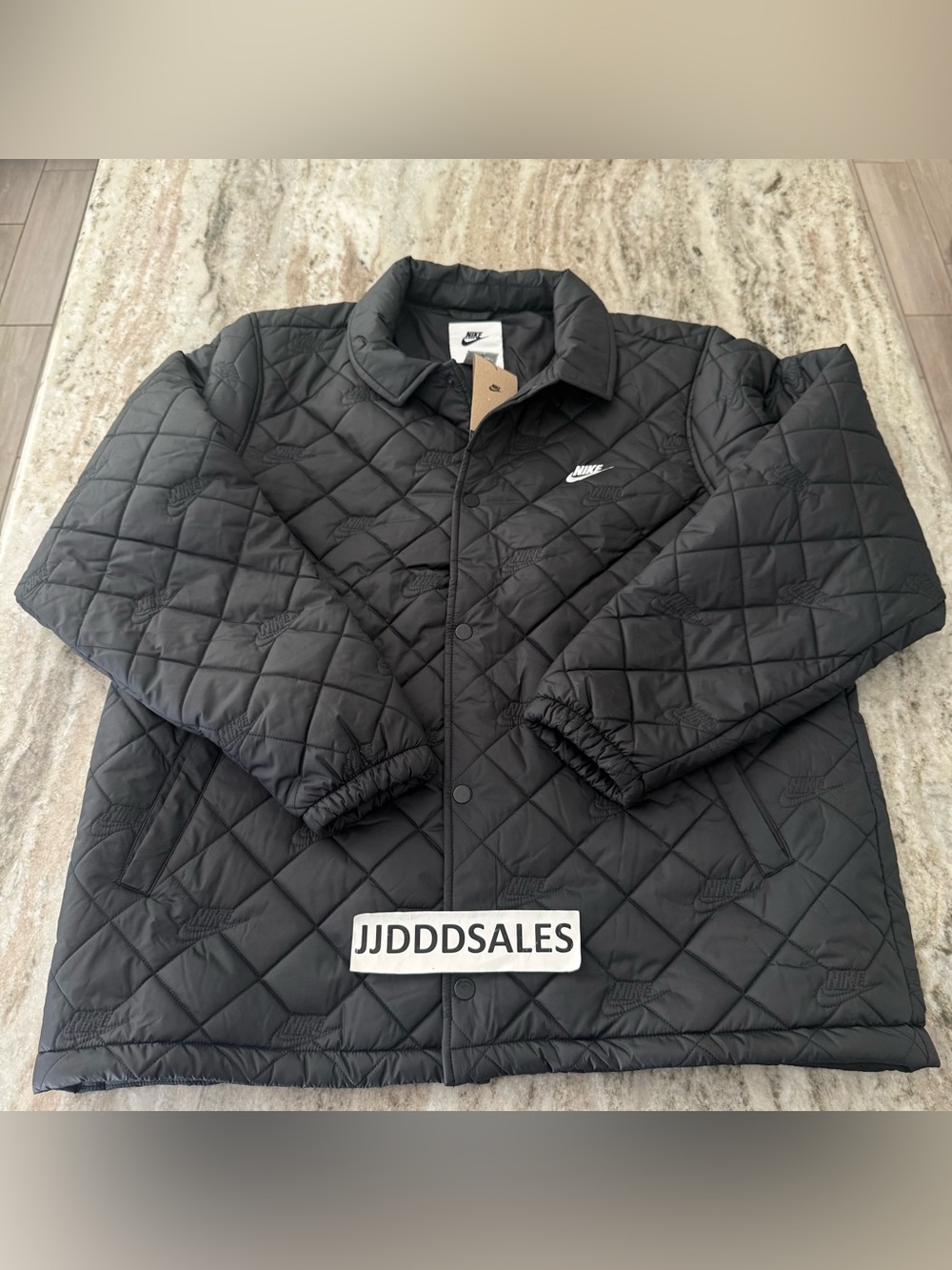 Nike Club Coaches Quilted Therma-FIT Jacket Black HV1377-010 Men’s Large NWT